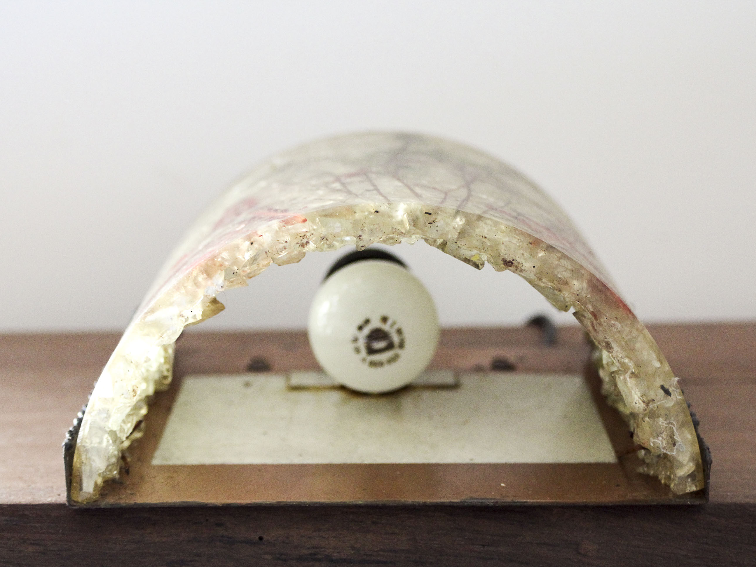 Accolay resin and copper wall lamp