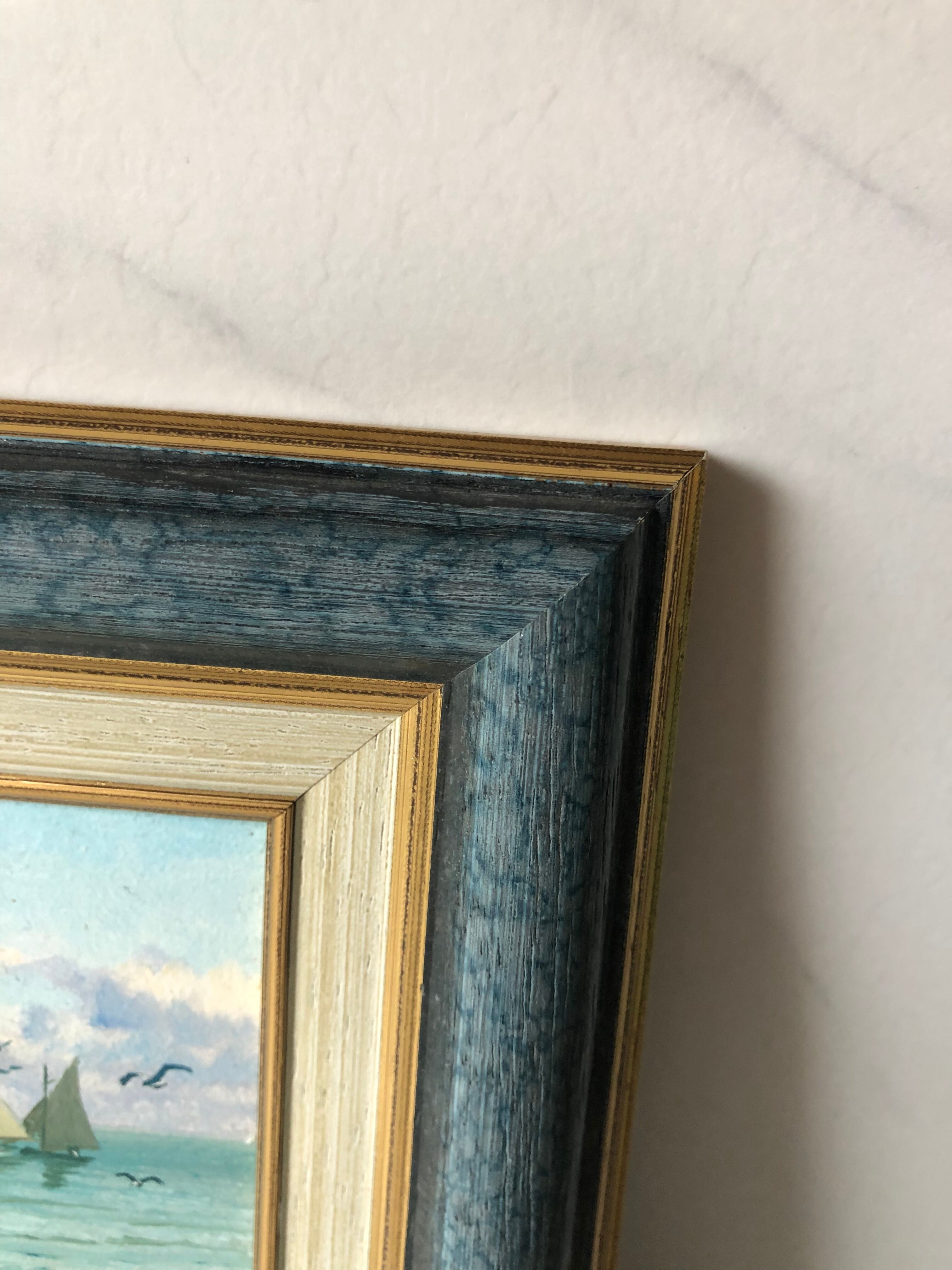 Oil on cardboard from Cartahu Bathing cabins