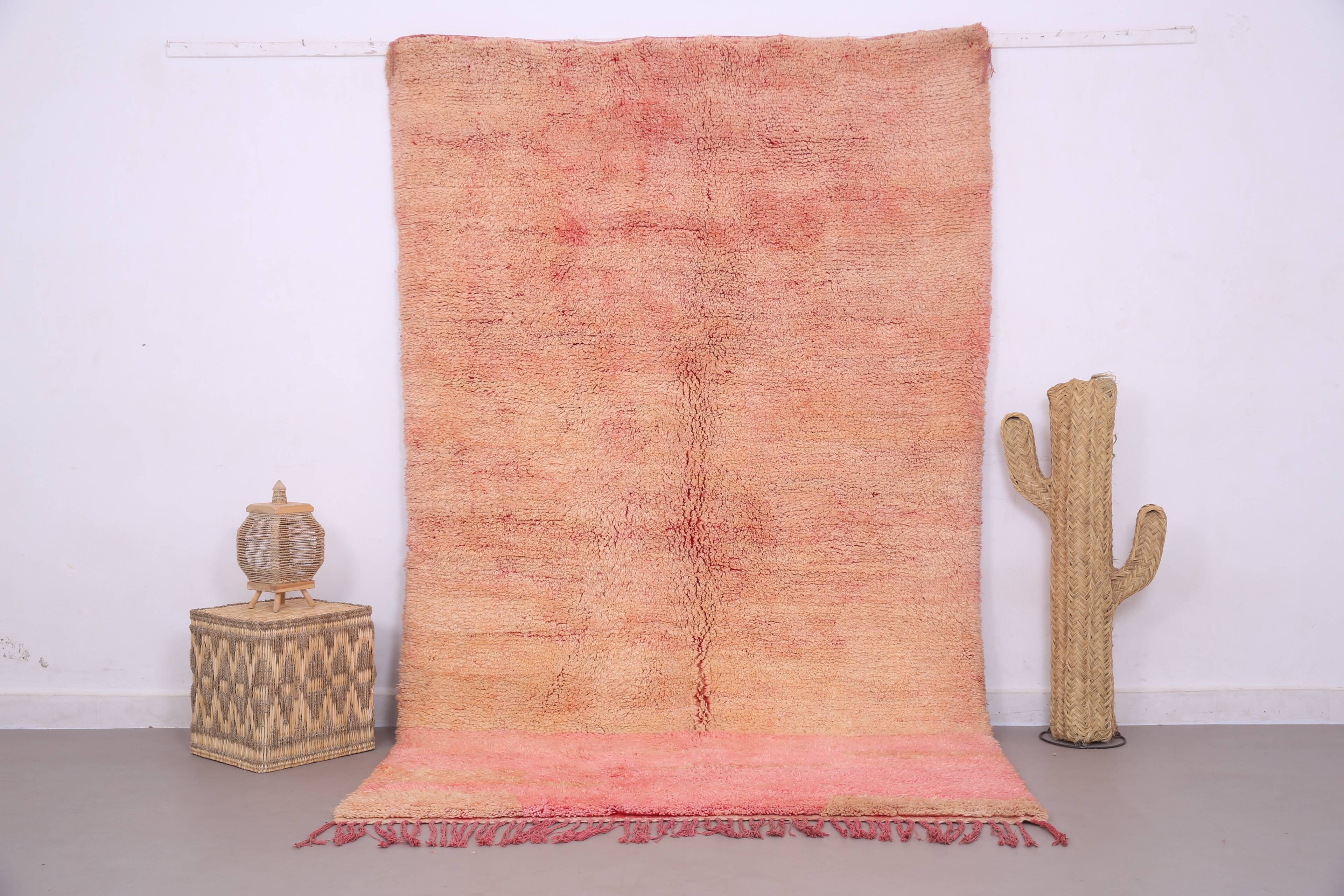 Peach Vintage Moroccan Rug 169 x 285 cm - Berber Wool Rug - Handmade Rug