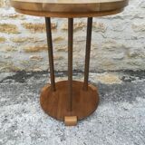 Walnut and copper pedestal table