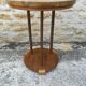 Walnut and copper pedestal table
