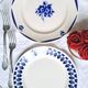 6 old mismatched earthenware dinner plates