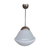 Antique german opaline pendant light by Kandem