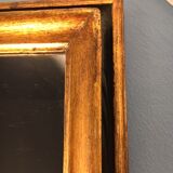 Old gilded wood mirror 48 x 40 cm early 20th century