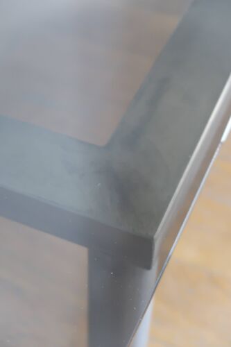 Coffee table smoked glass chrome