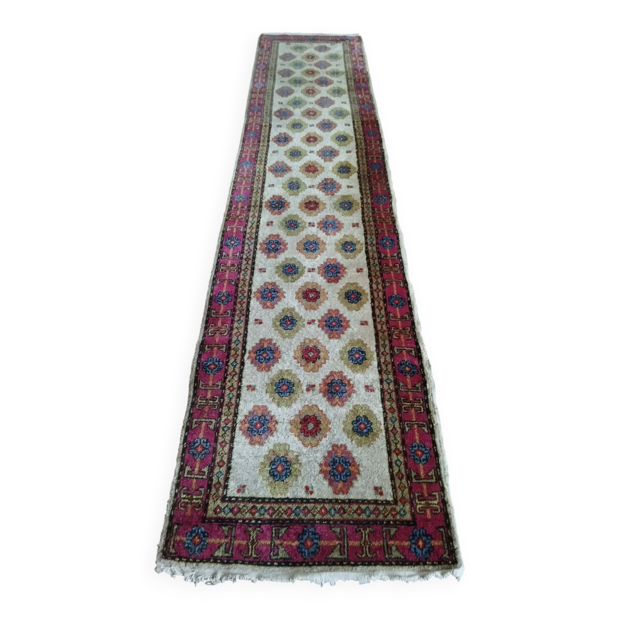 Handmade Sinkiang hallway rug 333x74cm
