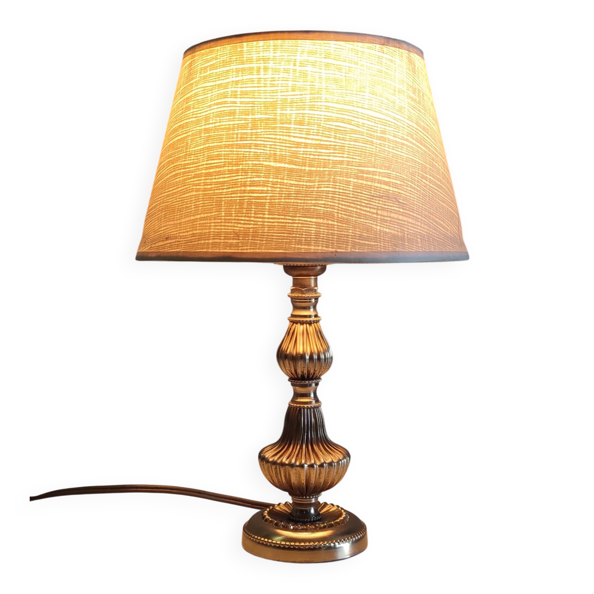 Lampe à poser en laiton doré - mid. XXeme