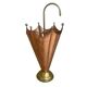 Vintage copper and brass umbrella stand