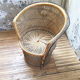 Fauteuil en osier vintage