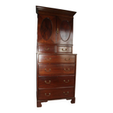 English chest of drawers-secretary signed Maple & Co – Solid mahogany