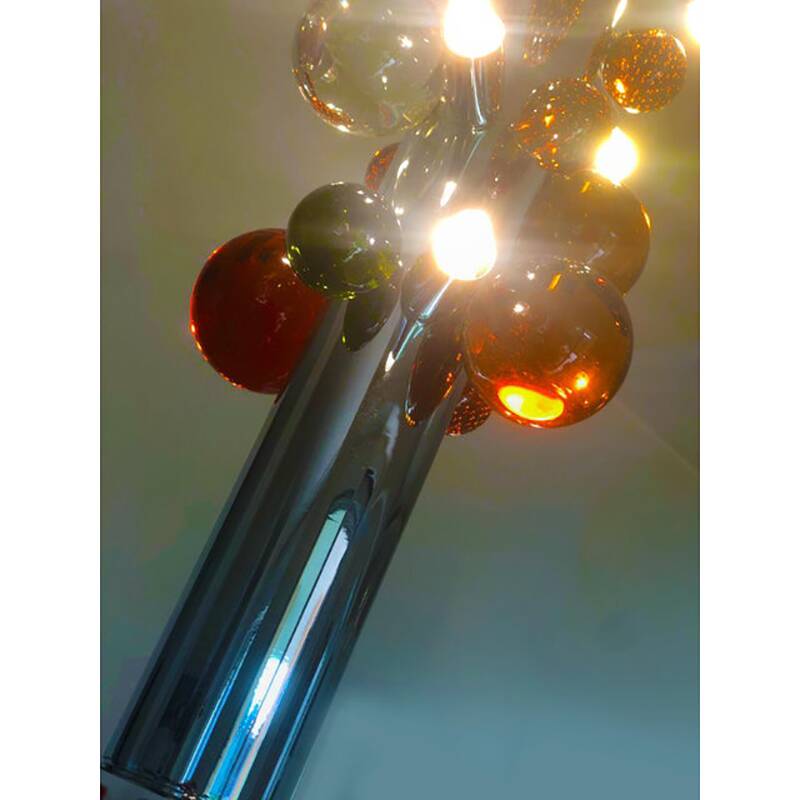 Contemporary Multicolor “Cactus” Murano Glass Sputnik Chandelier