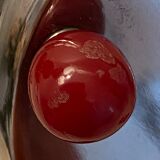 Art Deco fruit bowl in silver-plated metal and glass