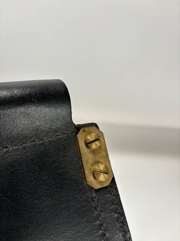 Leather and Brass Dimensionefuoco Firewood Sack by Afra & Tobia Scarpa, Italy, 1980s