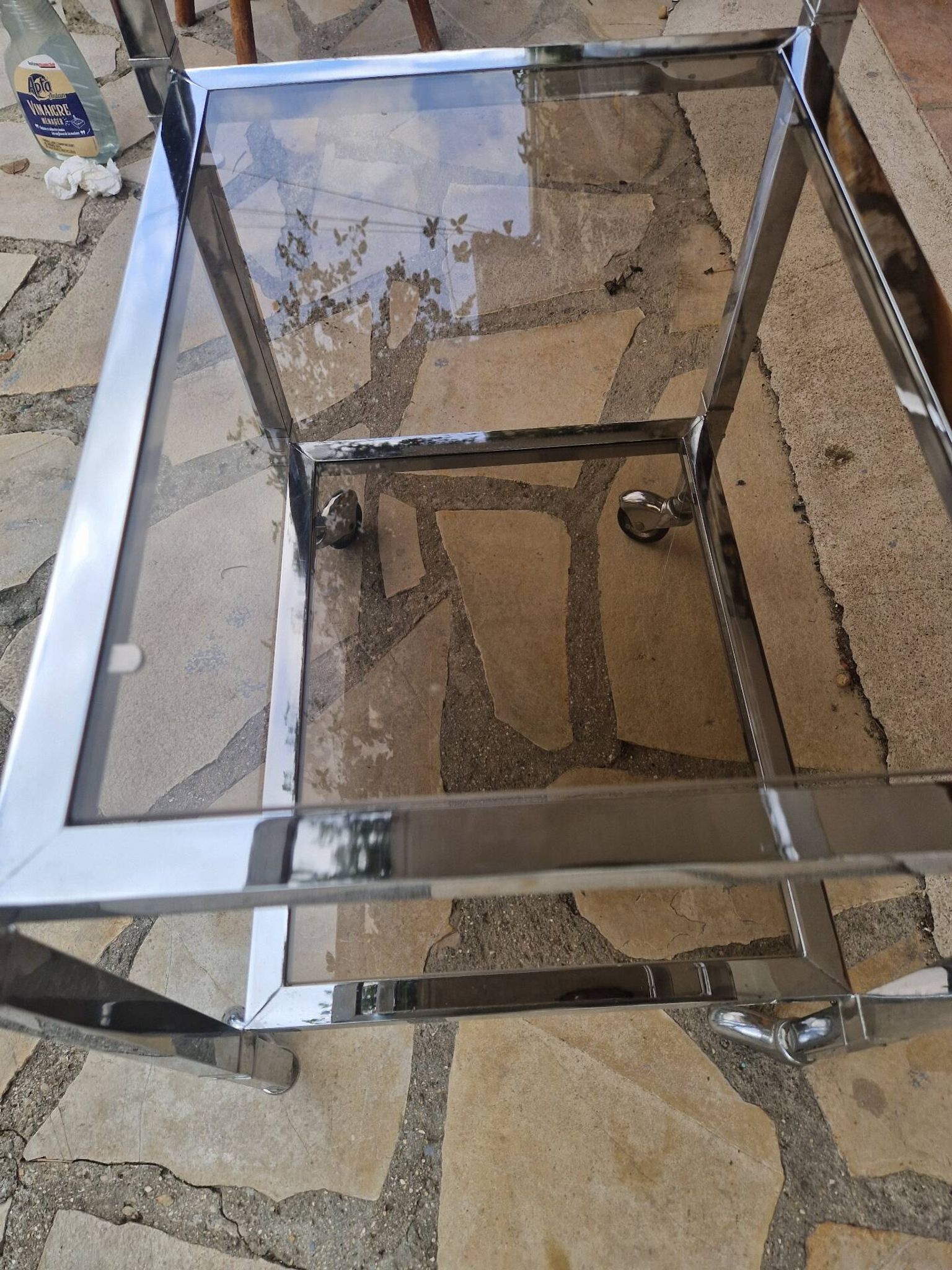 Vintage wheeled dessert table