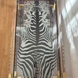 Italian coffee table Fabian, glass, plexiglass and brass, 1970-80.