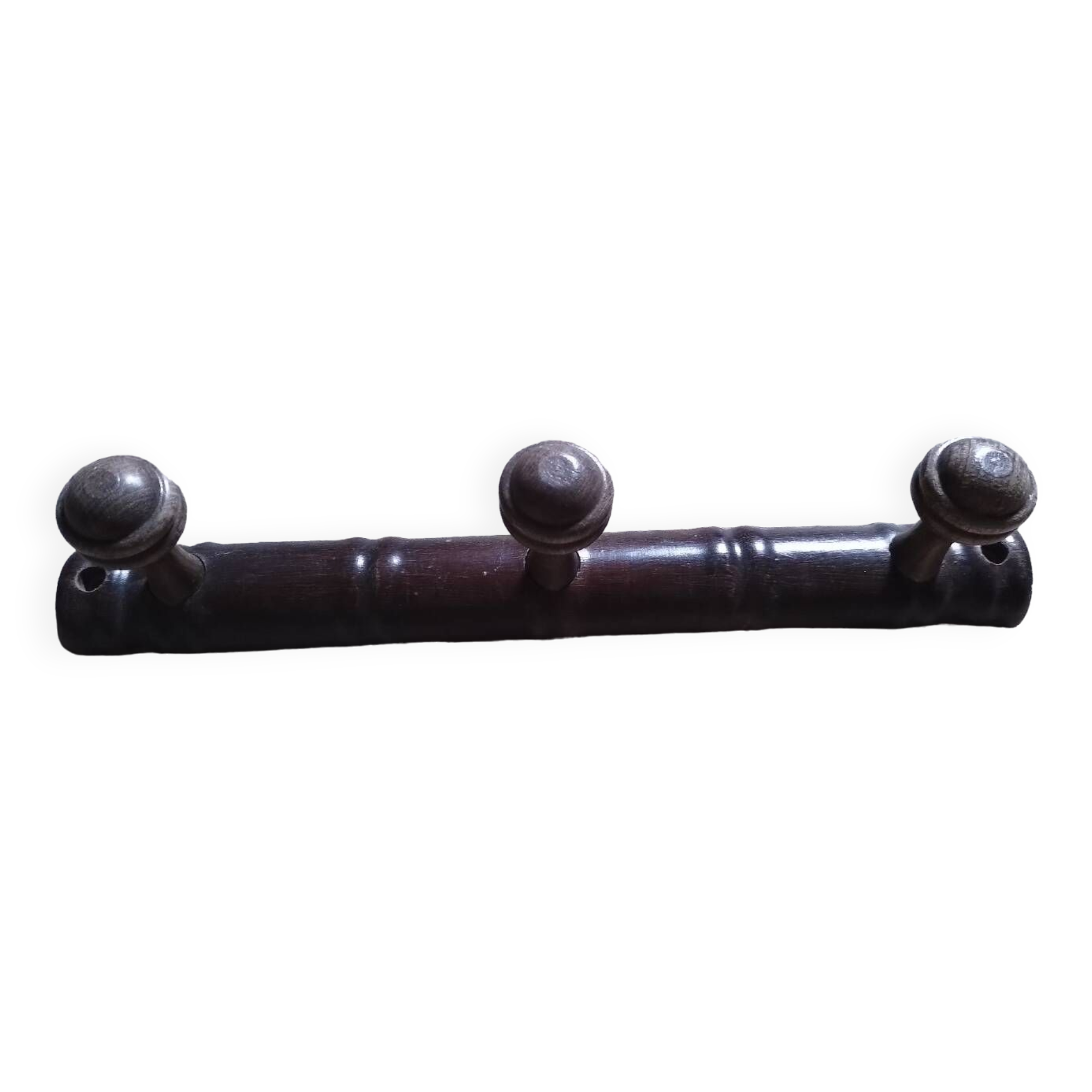 Vintage wooden wall coat rack