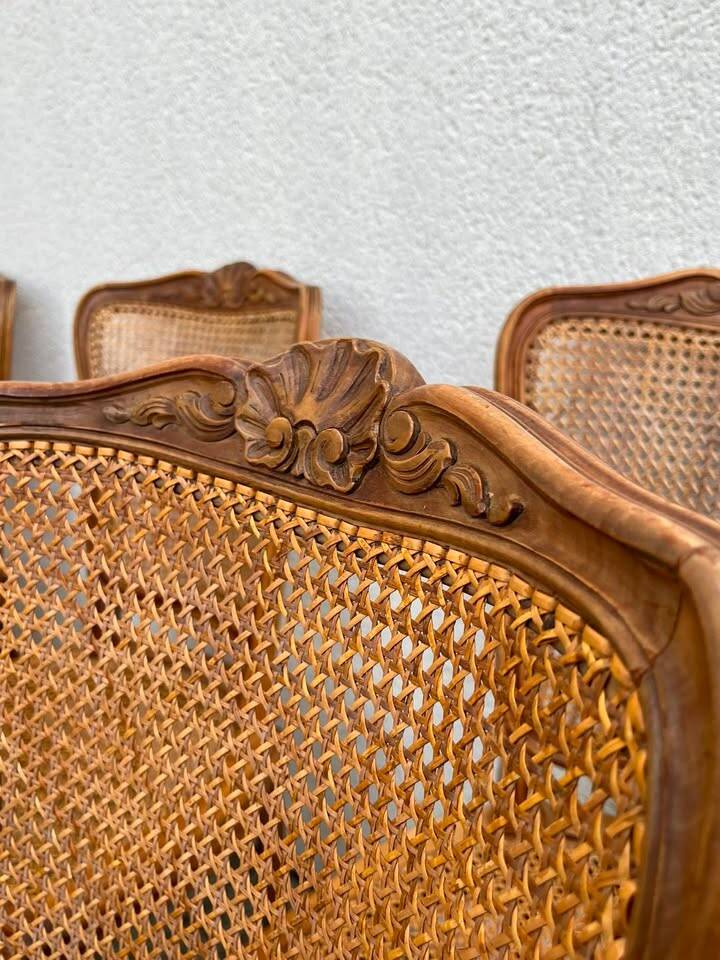 Set of 6 Cane Chairs in Louis XV style