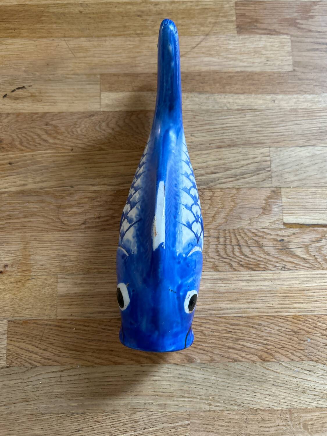 Rare old Chinese blue Koi Fish vase