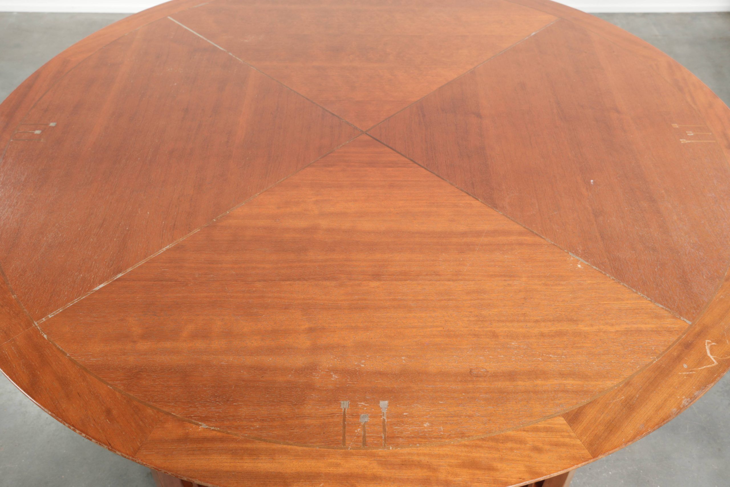 Round vintage Art Deco design dining table  for 4 people