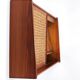 Arne Wahl Iversen Miroir Mural & Cabinet Étagère, Teck & Cane pour Brenderup Danemark
