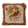 French Style Aubusson Floral Tapestry Cushion, Rose Bouquet & Tassel Fringe