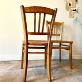 4 bistro chairs in light beech