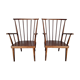 Pair of vintage wooden armchairs Baumann model Fan 60s