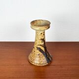 Mid-century Danish studio ceramic candlestick signed Aage Würtz, 1960s.