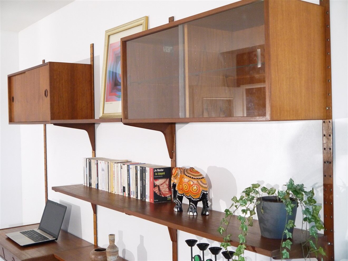 Danish teak shelf system by Rud Thygesen and Johnny Sorensen 1960
