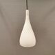 French hanging lamp in milky white glass, model Gin Fizz, produced by SCE.