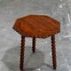 Table d'appoint tripode victorienne antique en chêne, XIXe siècle