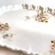 Old tray in floral pattern biscuit