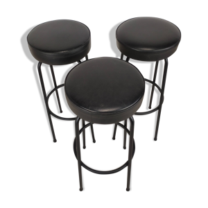 3 tabourets de bar noir
