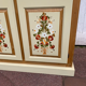 Armoire penderie peint à la main fleurs