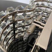 Pair of octagonal crystal wall sconces, Italy 1980s.