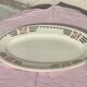 Plat de service en faïence charbonnier modèle Courbet art déco