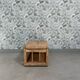 Storage bench in wood and straw (renovated)