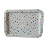 Metal flower-patterned tray