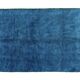 Moroccan blue rug with orange, black, gray, brown square 250cmx150cm