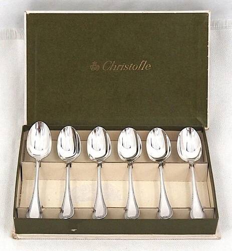 Christofle Malmaison, 6 mocha spoons, coffee, 10 cm, condition close to new.