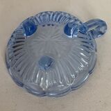 Set of 3 blue glass cups
