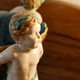 Majolica cherub cut