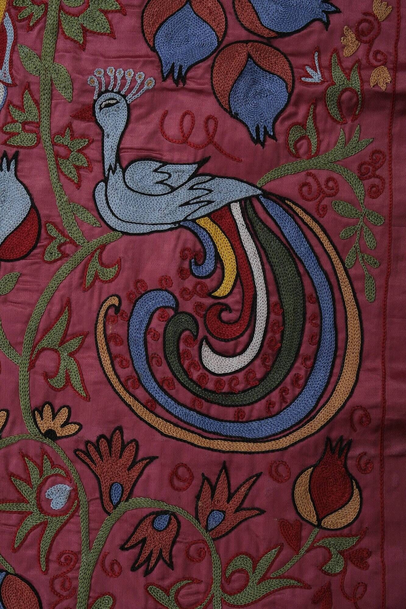 Vintage hand-embroidered tribal tapestry 54x190 cm