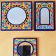 Set of 3 Artecer mirrors in cloisonned enamels