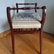 Piano bench stool upholstered canvas end of bed