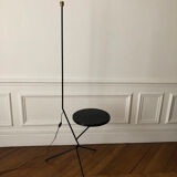 Tripod floor lamp with side table 1960