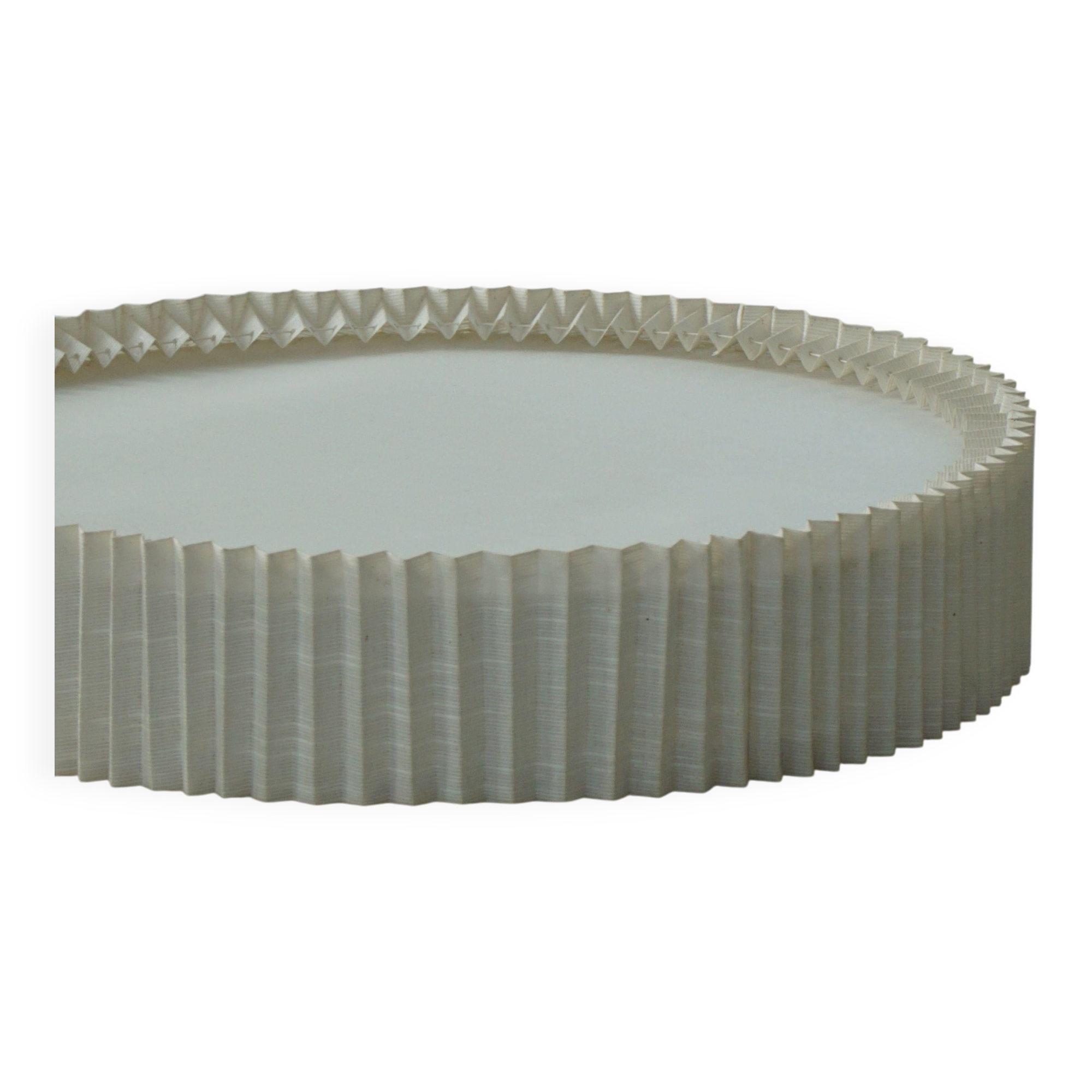 Modern mid-century ceiling/wall lamp from the 1950s in linen, made in Sweden.