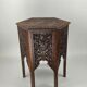 Antique 19th century burmese hand carved side or end table