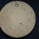 Old round oriental mirror in chiseled brass 29cm