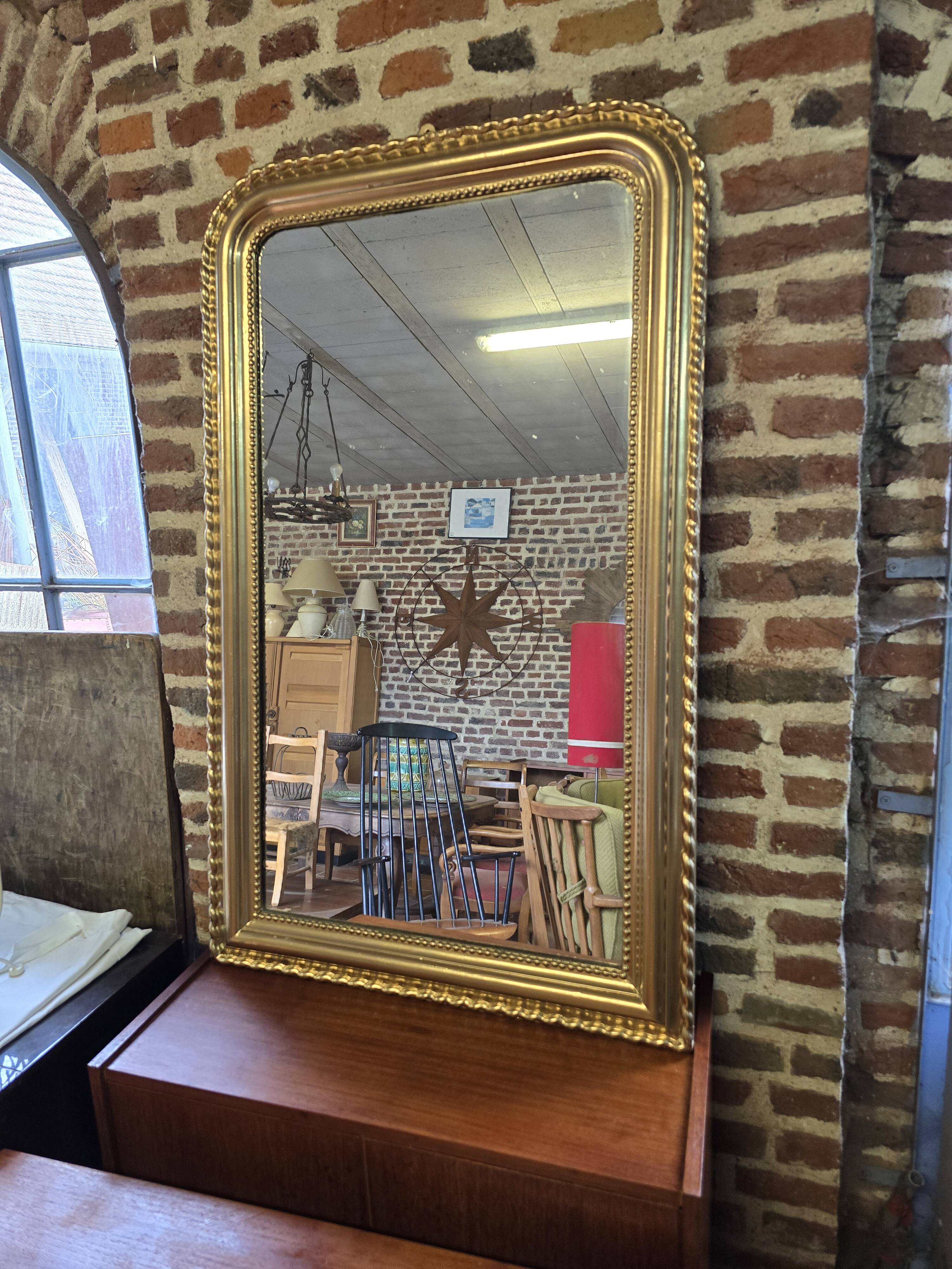 Antique Louis Philippe style gilded mirror